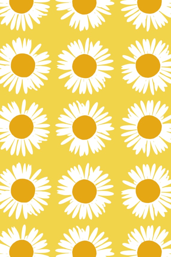 AURINGONKUKKA -akryylipinnoitettu puuvillakangas keltainen